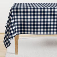 1" Navy check - plaid