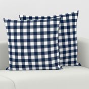 1" Navy check - plaid