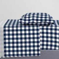 1" Navy check - plaid