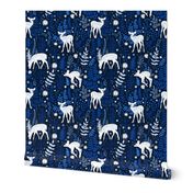 Woodland Deer - Navy