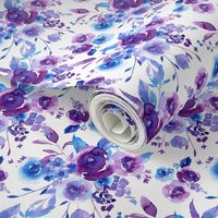 Watercolor violet roses