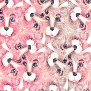 THE BLUE EYED CUTE FELINE PINK LION CAT SWIRL kaleidoscope