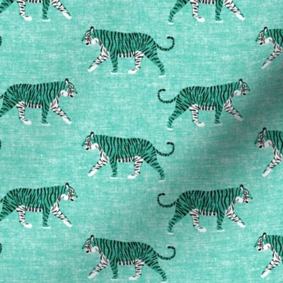 walking tiger aqua (woven)