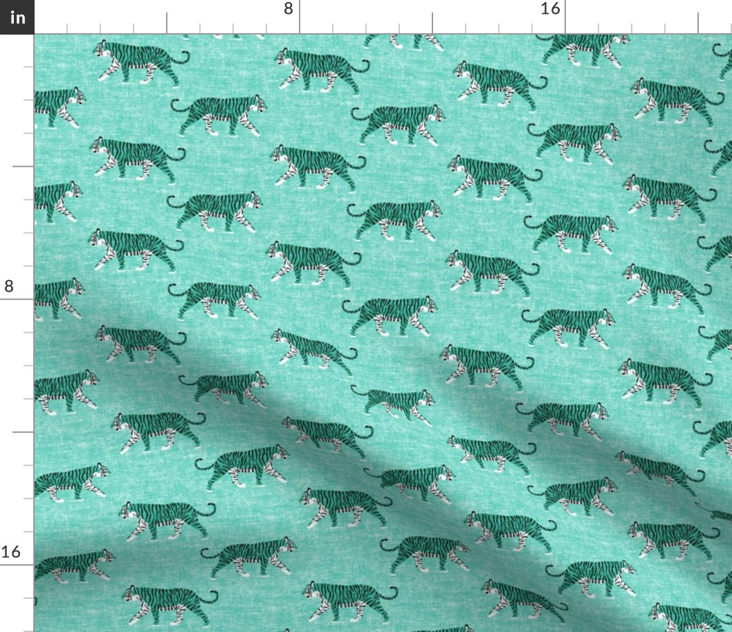 walking tiger aqua (woven)