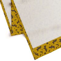 Log of wood print for woodland and tree lovers mustard yellow