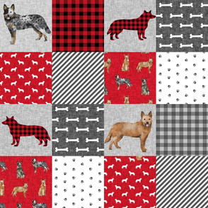 australian cattle dog pet quilt a cheater quilt wholecloth fabric