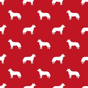 australian cattle dog pet quilt a cheater quilt silhouette coordinate fabric