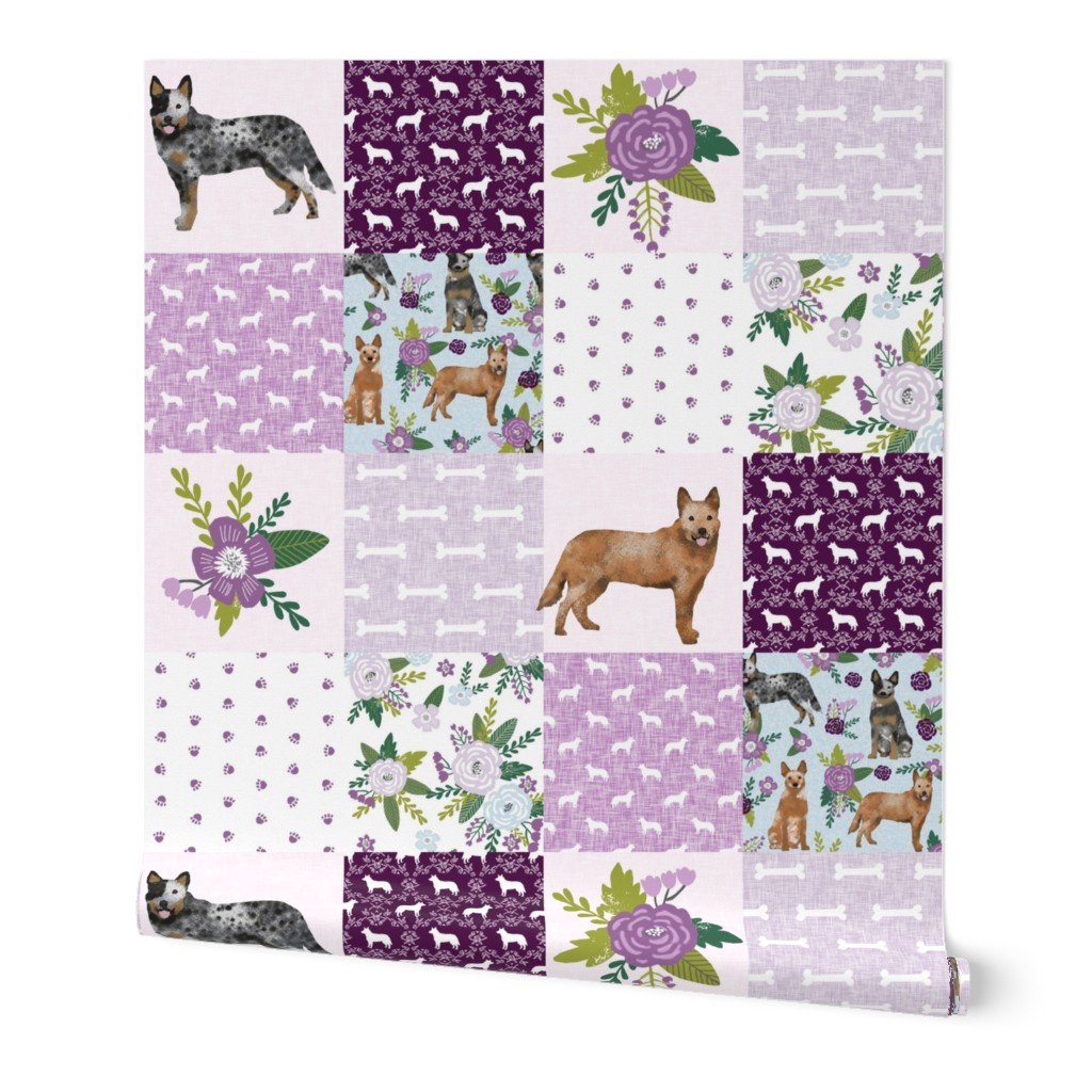 australian cattle dog pet quilt c cheater quilt wholecloth fabric