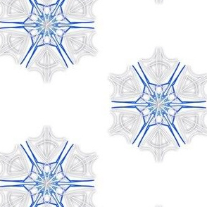 Sparkling Silvery Snowflakes