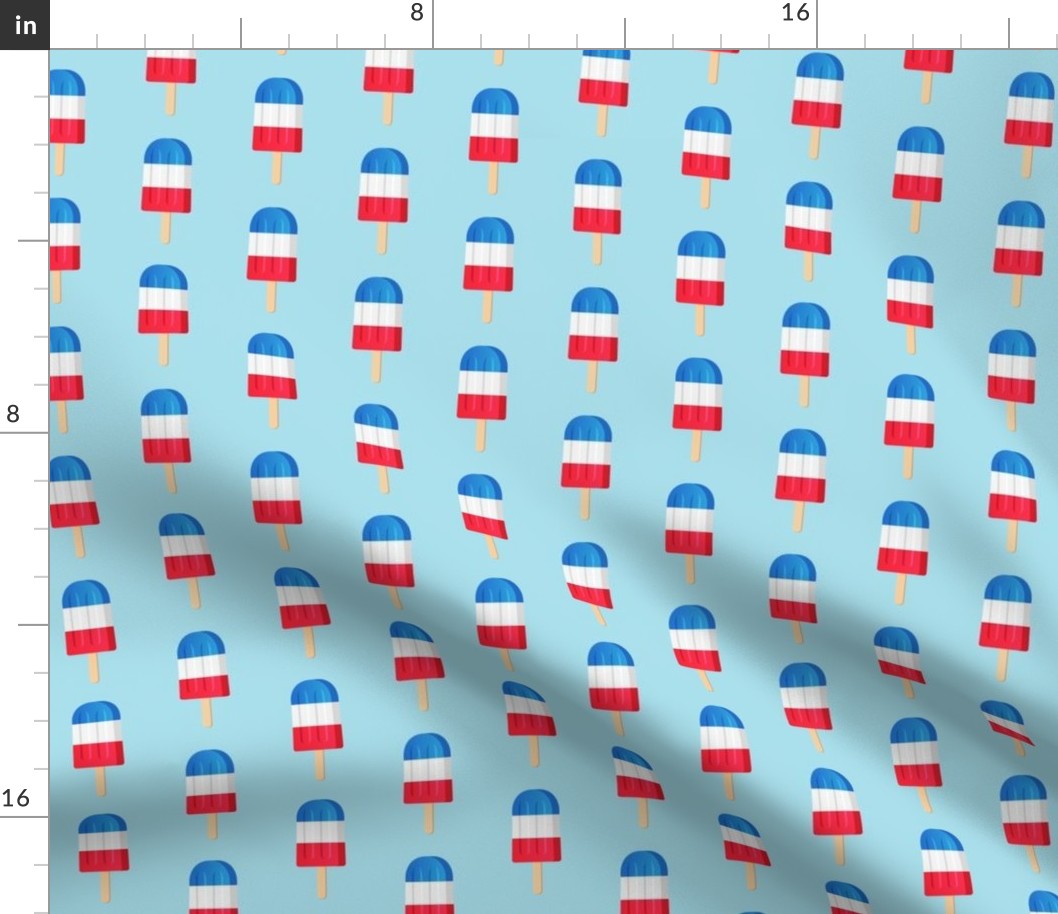 2" Patriotic Popsicles // Light Blue