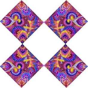 Floral Paisley Cheater Squares