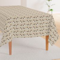 basset hound dog fabric simple beige