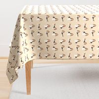 basset hound dog fabric simple beige