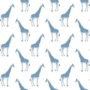 safari coordinates quilt blue and white giraffe  animals nursery 