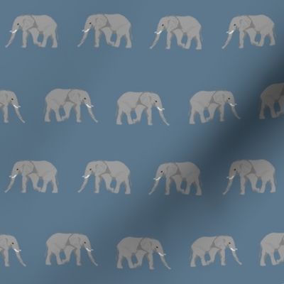 safari coordinates quilt blue and white elephant  animals nursery 