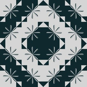 Mosaic Modernism (Floral - Rich Black)