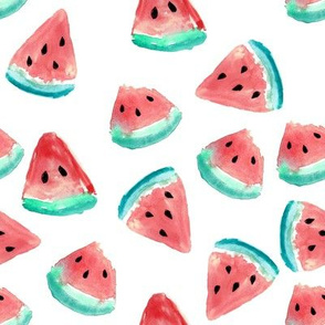 Watermelon Pieces // White - Summer Fruit