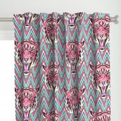 giant pink tiger chevron