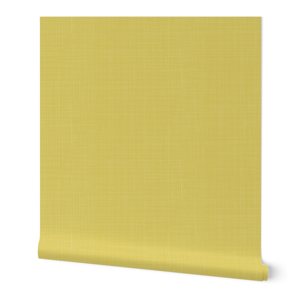 Gold Muted Chartreuse Yellow Green Texture Linen Solid || Large Scale Woven White _ Miss Chiff Designs