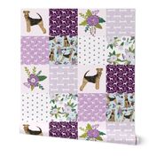 airedale terrier dog breed pet quilt c quilt wholecloth cheater quilt dog fabric