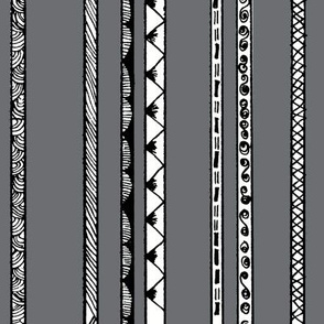 Grayscale Geo Stripes