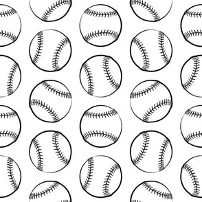 Baseballs Black and White Design