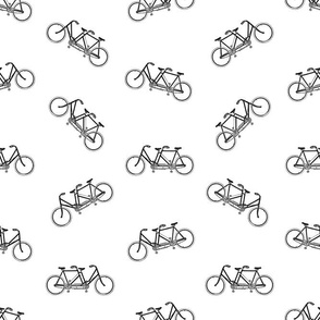 Vintage Tandem Bicycle Two Seat Bike Pattern