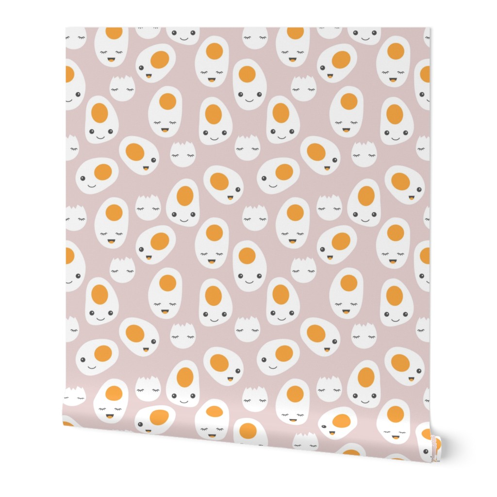 Cute kawaii eggs for breakfast cute food pattern gender neutral