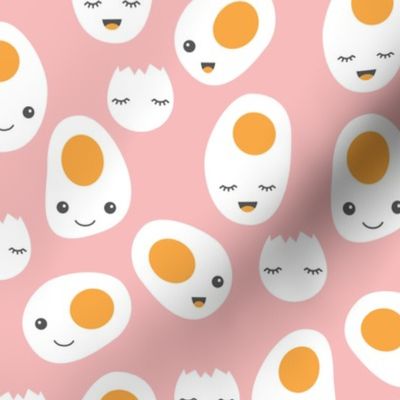 Cute kawaii eggs for breakfast cute food pattern soft pink girls