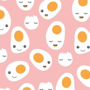 Cute kawaii eggs for breakfast cute food pattern soft pink girls