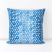 Indigo Watercolor Abstract Geometric Circles // © ZirkusDesign Blue Donut Cheerio Shapes