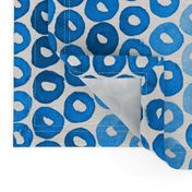 Indigo Watercolor Abstract Geometric Circles // © ZirkusDesign Blue Donut Cheerio Shapes