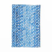 Indigo Watercolor Abstract Geometric Circles // © ZirkusDesign Blue Donut Cheerio Shapes