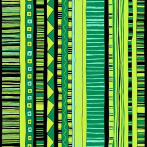 Mint & Emerald Kilim Stripe