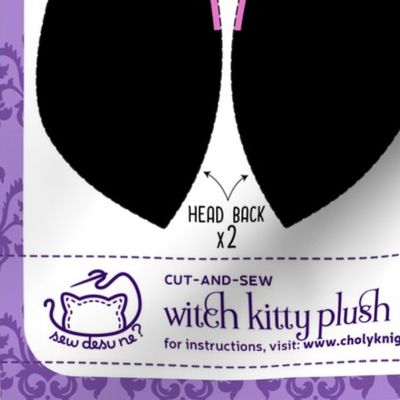 Cut & Sew Witch Kitty Plush Ghosts