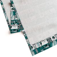 Paris in Teal - Medium Scale