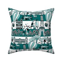 Paris in Teal - Medium Scale