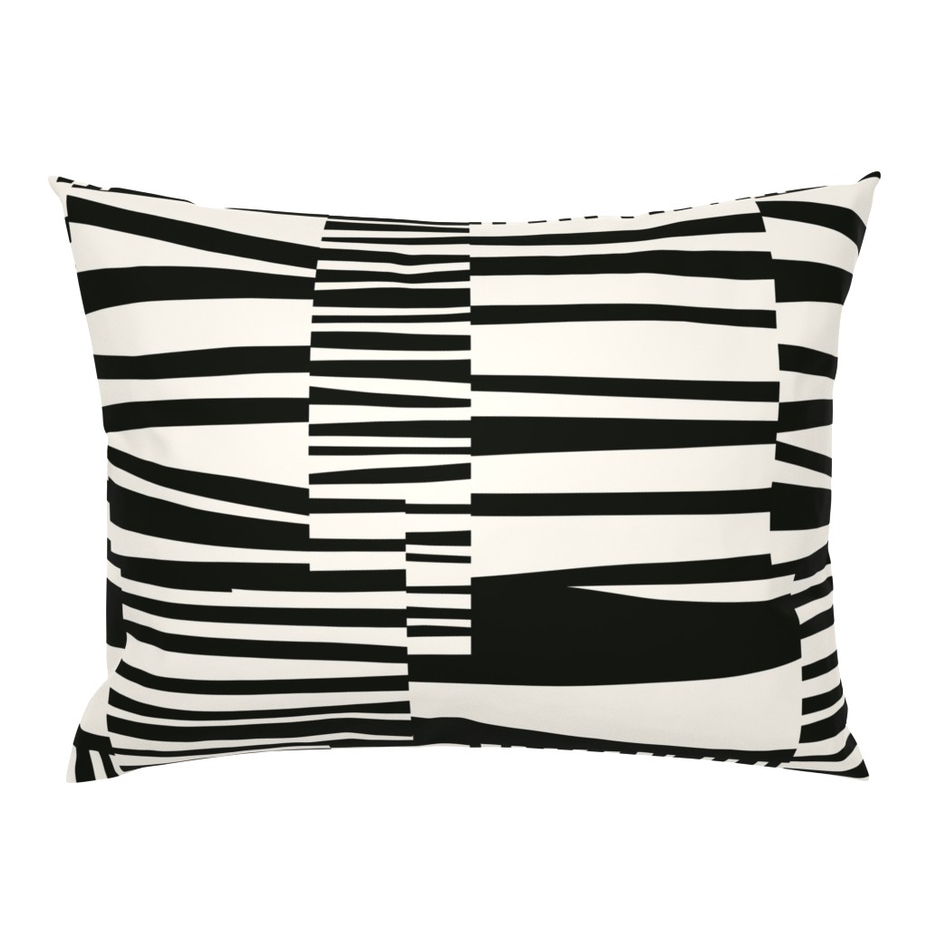 Twiggy Stripes, black, cream