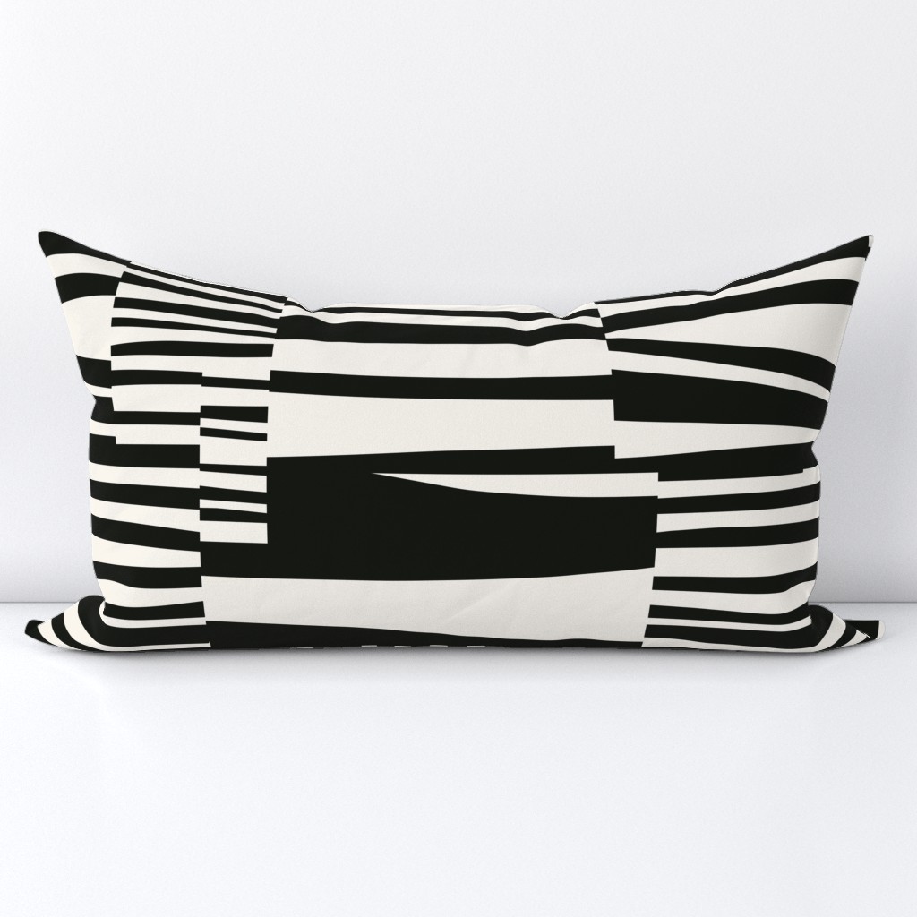 Twiggy Stripes, black, cream