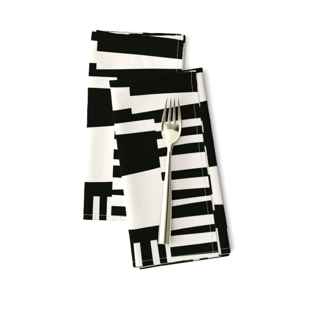 Twiggy Stripes, black, cream