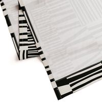 Twiggy Stripes, black, cream