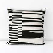 Twiggy Stripes, black, cream