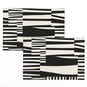 Twiggy Stripes, black, cream