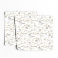 painted triangles - white + gold