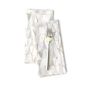 painted triangles - white + gold