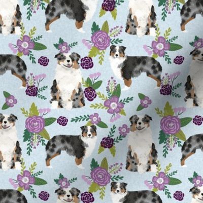 australian shepher pet quilt c blue merle quilt coordinate floral