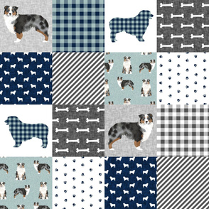 australian shepher pet quilt b blue merle cheater quilt floral