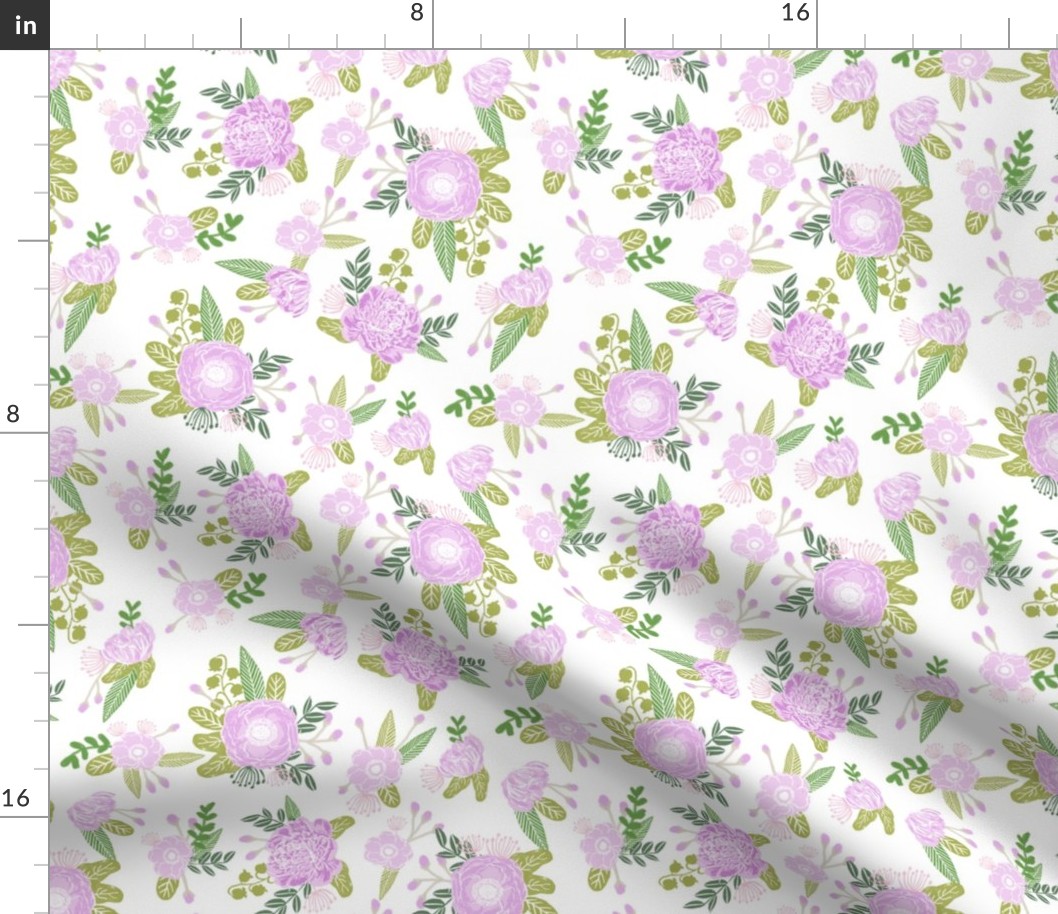 floral coordinate unicorn quilt nursery fabric light