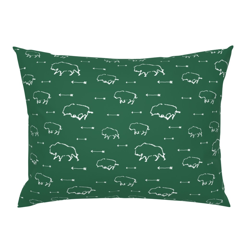 Buffalo Hunt // Emerald /// Large