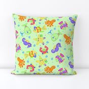 Kids Whimsy Sea Animals Green